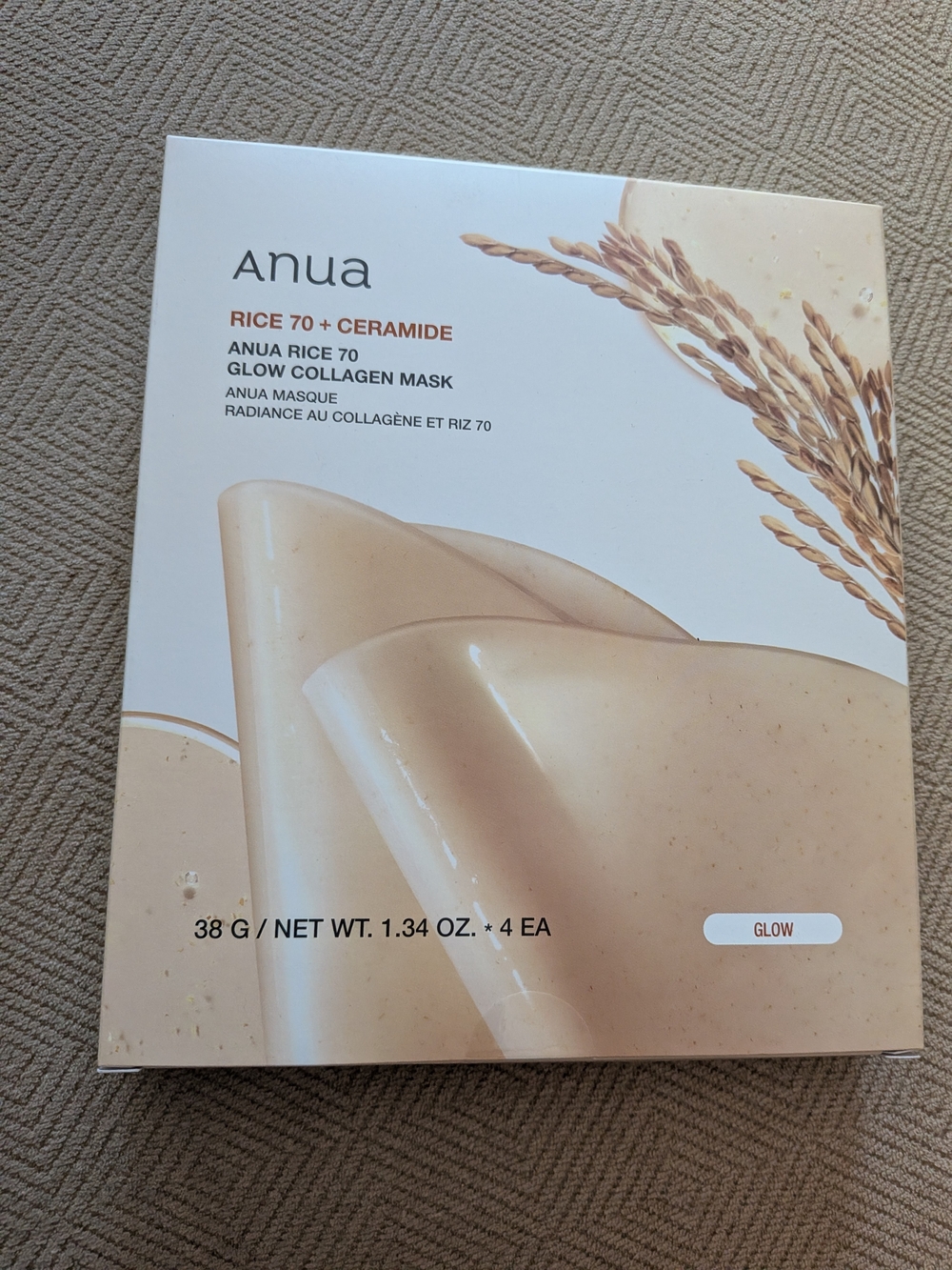 Anua Rice 70 + Ceramide Glow Collagen Mask